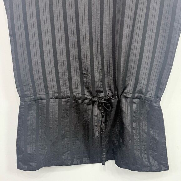 Forenza The Limited Black Sleeveless Shimmer Stripe Tunic Vest Top NEW - Picture 8 of 13